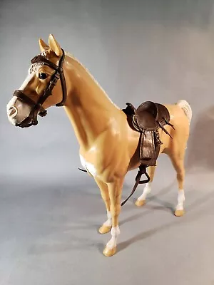 Vintage 1960's Marx Johnny West Thunderbolt Palomino Horse With Saddle & Bridle • $14.50