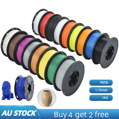 (Buy 4 Get 2 Free)3D Printer Filament PETG Spool 1.75mm 1Kg Spool Eco-friendly • $22.99