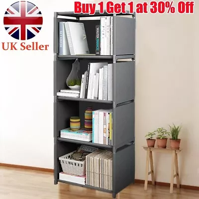 Oxford Bookcase Shelf 5 Tier Display 4Cube Books Kitchen Storage Study Room Kids • £11.11