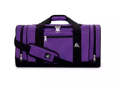 Everest Unisex Sporty Gear Duffel Bag Dark Purple • $23.80