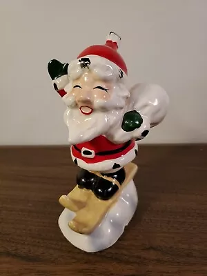 Vintage Fine Quality Lego Japan Ceramic Ceramic Santa On Skis - Skiing • $19.99