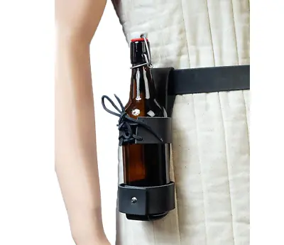 Cosplay LARP Beer Bottle Holder Holster Pouch Flask Fantasy Costume Steampunk  • $30.54