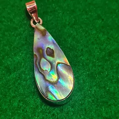 ABALONE Paua Shell 925Silver Pendant From Stewart Island South  NZ High Quality  • £20