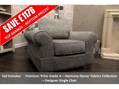 Collins & Hayes Lavinia  Price Grade A – Harmony Ebony –Designer Single Chair • £499