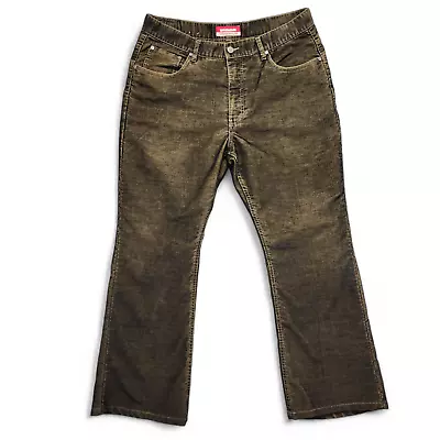 Unionbay Vintage Boot Cut Corduroy Jeans Men's ACTUAL 35x29 Brown Gold PLS READ • $24.95