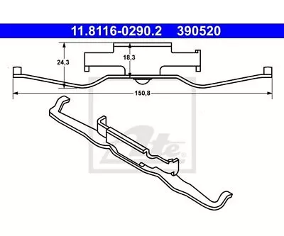 ATE Spring Brake Caliper 11.8116-0290.2 • $16.68