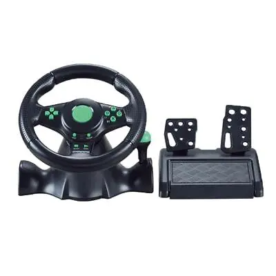 USB Car Racing Game Steering Wheel Pedals Kit Driving Simulator For • £71.27