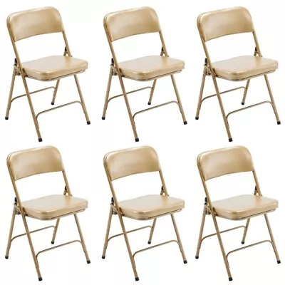 6 Pack Metal Folding Chairs With Padded Seat And Back • $215.10