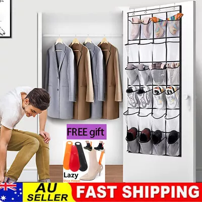 $16.99 • Buy   24 Pockets Over Door Shoe Holder Bag Organiser  Hanging Shelf Rack Storage Bag