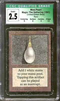 Magic MTG Beta Mox Pearl CGC 2.5 HEAVILY PLAYED (HP) Inked • $6516.95