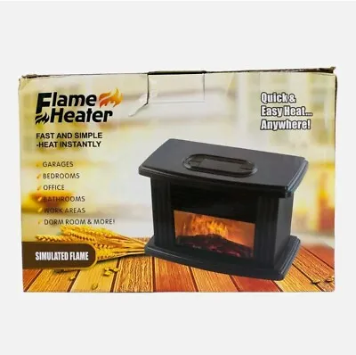 Mini Electric Fireplace Space Heater Warmer 3D Flame Stove Realistic Effect • $29.99