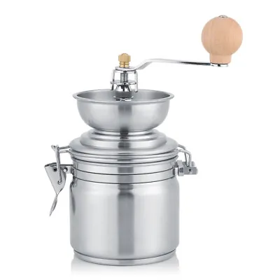 Stainless Steel Manual Coffee Grinder Spice Nuts Grinding Mill Hand Tool Sliver • £20.75