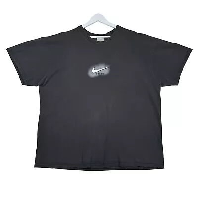 Vintage Y2K Nike Air Center Logo Swoosh Shirt - 3XL - Silver Tag Black • $19.99