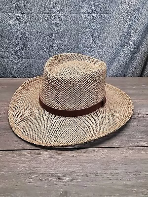 SUMMER CLUB Straw Hat Mens Tan Band Sun Protection Styled In Australia Medium • $28.97