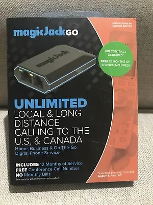 MAGIC JACK GO Smart Home/Business On The Go Digital Phone Service With Adapter • $25.40
