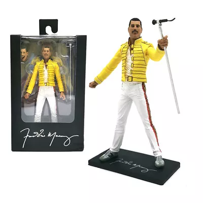 NECA Queen Freddie Mercury Yellow Jacket 7in Action Figure Model Toy Gift In Box • $30.99