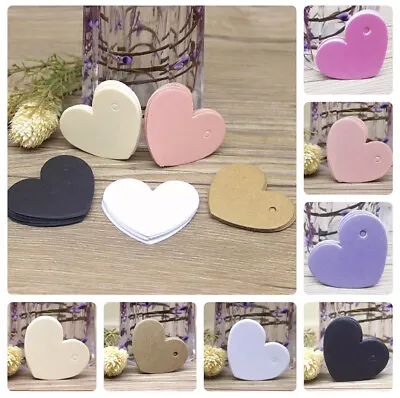 £2.05 • Buy Kraft Paper HEART Shape Blank Gift Hang Tags Labels 4.7x4cm 7 COLOURS