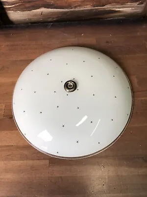 Vintage Mcm Mid Century Modern Glass Ceiling Light Shade Stars • $54