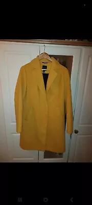 Ladies New Look Mustard Dress Coat Size 12 • £5