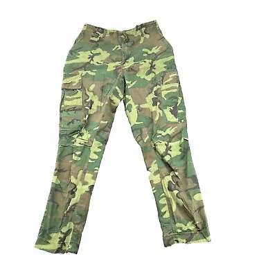 Vintage Military ERDL Camo Cargo Pants Jungle 29 X 28.5  Vietnam 60s • $55.78