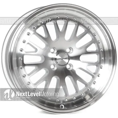 Circuit Performance Cp21 17x8 4x100 +35 Silver/machined Wheels (set Of 4) Mesh • $539.99