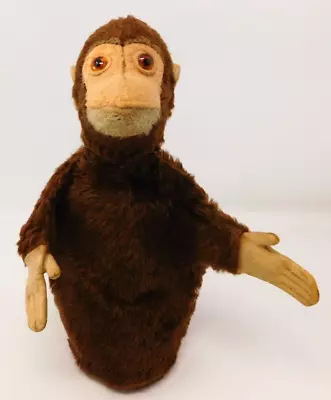 VNTG 1950s 9  Tall  Steiff #031700 JOCKO Monkey Mohair Hand Puppet Button Only • $14.99