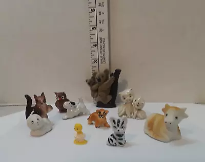 Lot Of Miniature Animals Cats Bear Dog Squirrrel Lot • $12.74