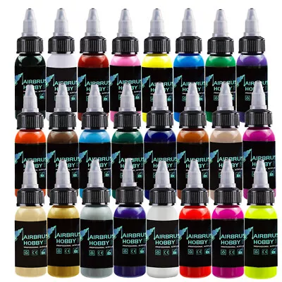 OPHIR Airbrush Acrylic Paint Ink For DIY Hobby Model Shoes Leather 30ML/Bottle • $6.68