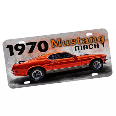 1970 Mustang Mach 1 Calypso Orange Muscle Car Design Aluminum License Plate • $17.95