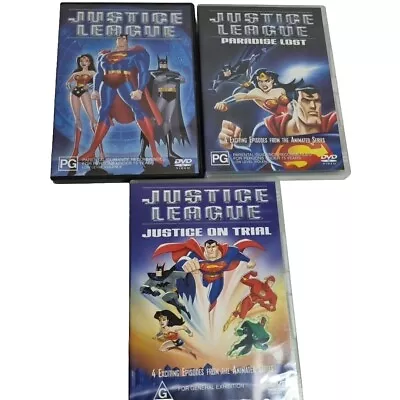 Justice League Animation Justice On Trial And Paradise Lost Dvd Region 4 • $19.90
