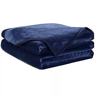 Soft King Size Blanket All Season Warm Microplush Lightweight Thermal Fleece ... • $48.56