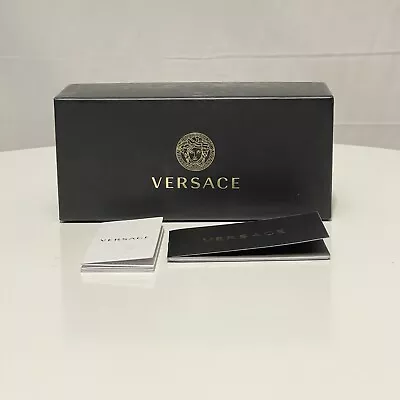 Versace Empty Gold Logo Sunglass Box & Booklet GIFT BOX • $10.40