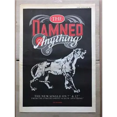 DAMNED ANYTHING (A) POSTER Sized Original PUNK Music Press Advert From 1986 - AG • £12