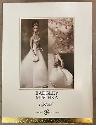 NRFB Gold Label Barbie Badgley Mischka Bride 2003 Doll • $155