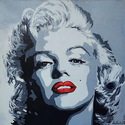 Portrait Marilyn Monroe The Sexy Woman Pin-up Style In Oil Painting On Canvas • $990