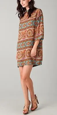 ZIMMERMAN Designer Label Womens Tender Paisley Shift Straight Dress Size 0 • $168