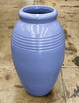 Zanesville Stoneware Blue Floor Vase Vintage • $1200