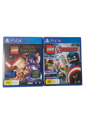 PS4 Playstation 4 LEGO Avengers & LEGO Star Wars The Force Awakens 2 Games VGC • $29.90