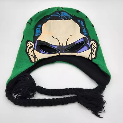  DC Comics The Riddler Beanie Hat Winter W/Tassels Halloween Eye Holes Batman  • $10.24