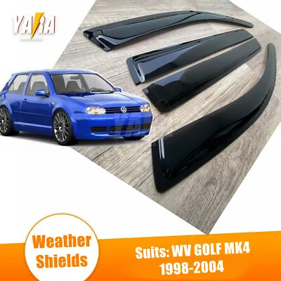 $65 • Buy FOR VW VOLKSWAGEN GOLF 4th Gen MK4 98-04 Weathershields Weather Shields Tinted