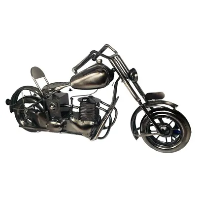 Chopper Motorcycle Scrap Metal Art Sculpture Chopper Hog Man Cave Decorations 14 • $49.50