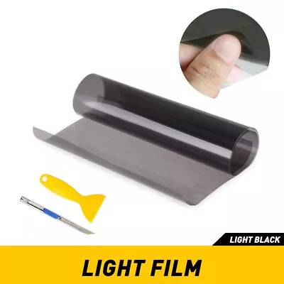 30 X 180cm Light Smoke Black Tint Film Headlights Tail Lights Car Vinyl Wrap EOA • $9.99