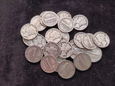 25 Mercury Dimes 1/2 Roll 90% Silver - CHOOSE HOW MANY LOTS OF 25 COINS! • $62.95