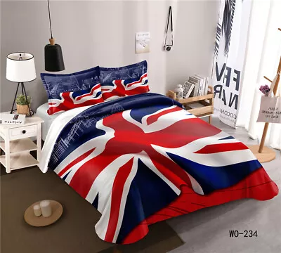 British Flag Bedding Set Queen Quilt/Doona Cover Pillowcase Free Shipping • $16.31