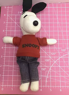 Rare 1952 Vintage Peanuts Snoopy Cloth Doll Toy With Jeans • $34