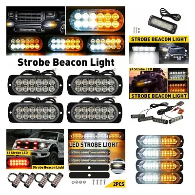 LED Light Bright Strobe Truck Hazard Beacon Flash Signal Lamps White/Red/Yellow • $10.99