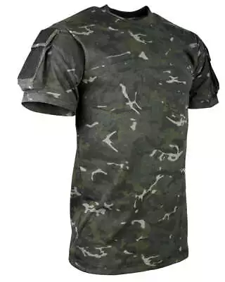 Kombat UK Tactical T-shirt BTP Black Combat Cargo Mens Camouflage Military Tee • £14.99