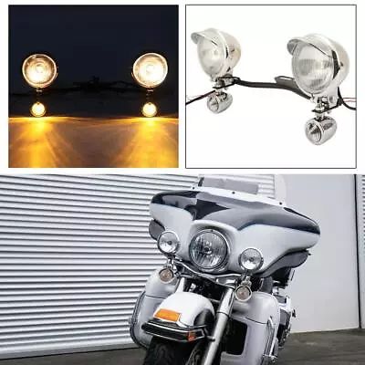 Passing Bar Turn Signal Spot Light For Kawasaki VN Vulcan 1500 1600 1700 Nomad • $63.99