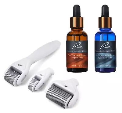 $89.95 • Buy Micro-Needle Face And Body Derma Roller Set With Vitamin C+Hyaluronic Acid Serum