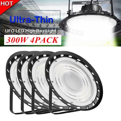 4 Pack 300W UFO Led High Bay Light Factory Warehouse Commercial Led Shop Lights • $126.99